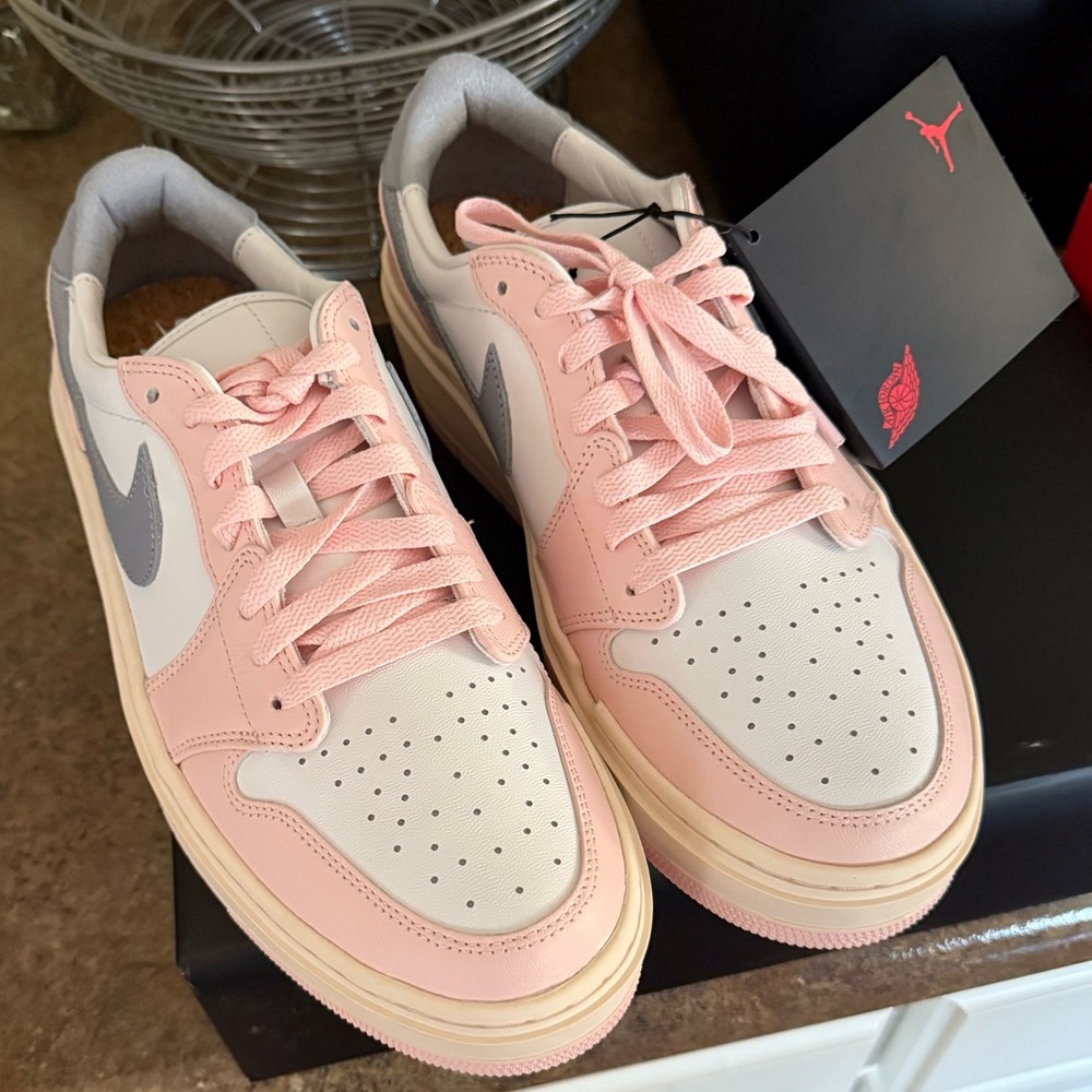 Air Jordan Women's Pink and Gray Athletic Sneakers